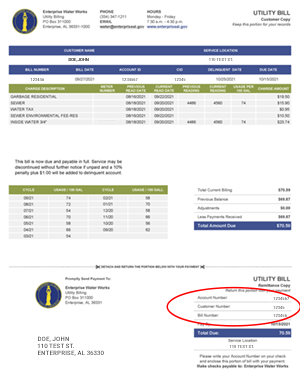 Sample Bill